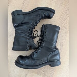 Endicott Johnson Vintage 1980’s War Era Military Combat Black Boots Mens 9R